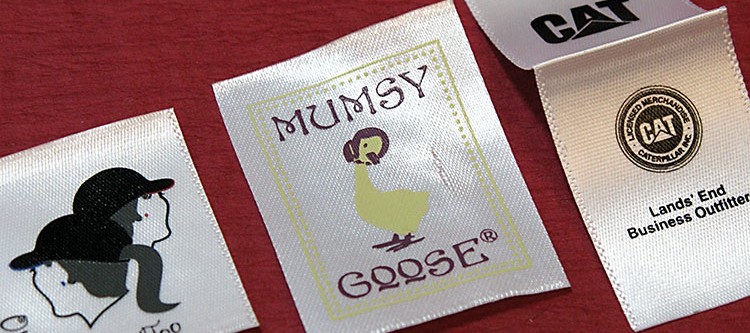 custom satin printed labels