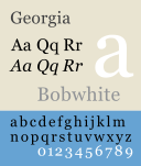 Georgia Serif Font Sample