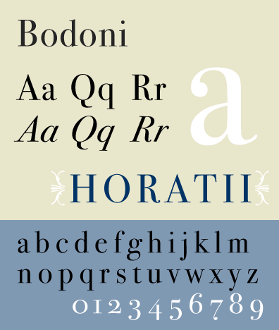 Bodoni Serif Font Sample