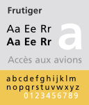 Frutiger Sans Serif Font Sample 