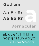 Gotham Sans Serif Font Sample 