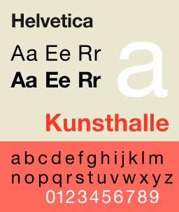 Helvetica Sans Serif Font Sample 