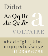 Didot Serif Font Sample 