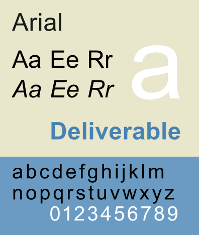 Arial Sans Serif Font Sample 
