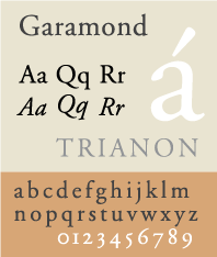 Garamond clothing brand fonts