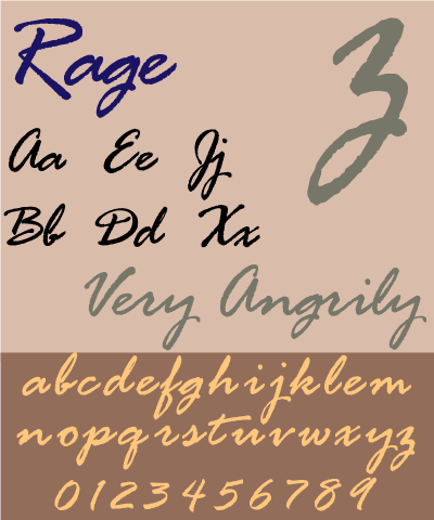 Rage Script Font Sample